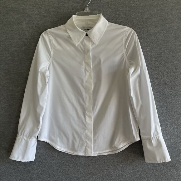 Jason Wu White Shirt Size XS Old Money Quiet Luxury Academia Preppy Button Up - Picture 6 of 13